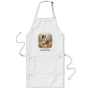 Delantal Largo Perro pastor australiano rojo merle Aussie
