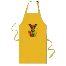 Delantal Largo Perro trabajando como enfermera, perro llevando un