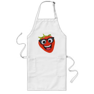 Delantal Largo Personaje Genial de Fresa – Arte Divertido de Frut