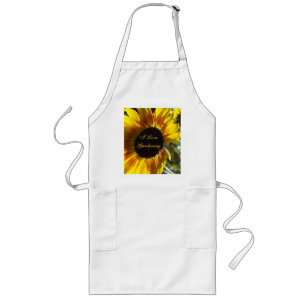 Delantal Largo Personalizable del girasol por la mañana