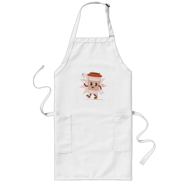 Delantal Largo Personalizado de café de juego suave (Frente)