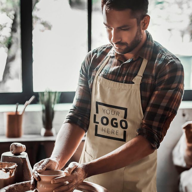 Delantal Largo Personalizado Empresarial Logotipo Empleado (Subido por el creador)