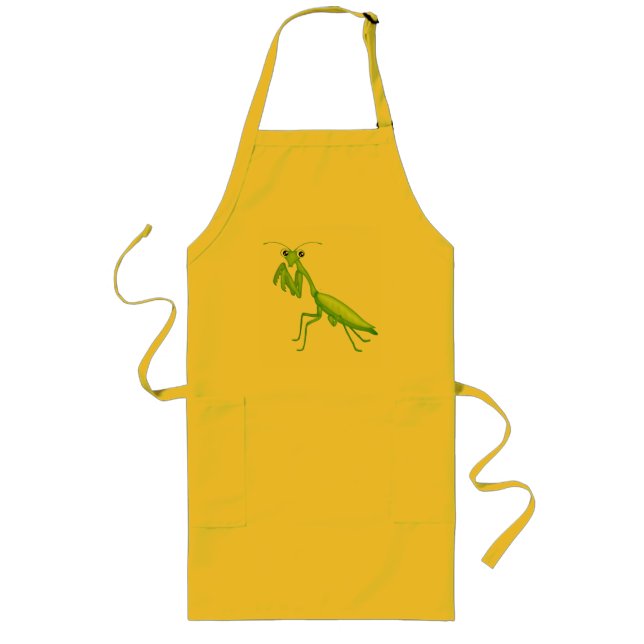Delantal Largo Personalizado Green Praying Mantis Apron (Frente)