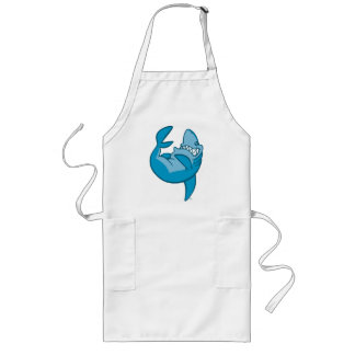 Delantal Largo Personalizado Tiburón retrocediendo riendo Apron