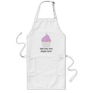Delantal Largo Personalizar de este gráfico de Lilac Cupcake