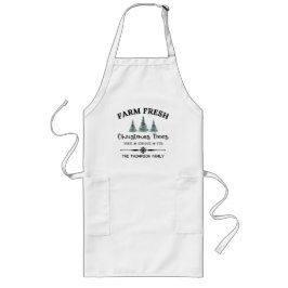 Delantal Largo Personalized Christmas Tree Farm Long Apron