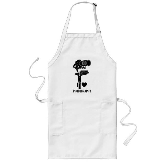 Delantal Largo Photography Lover Camera Graphic Cooking Apron (Frente)