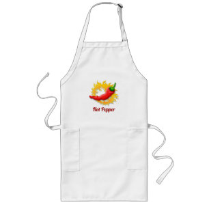 Delantal Largo Pimienta con Apron flame