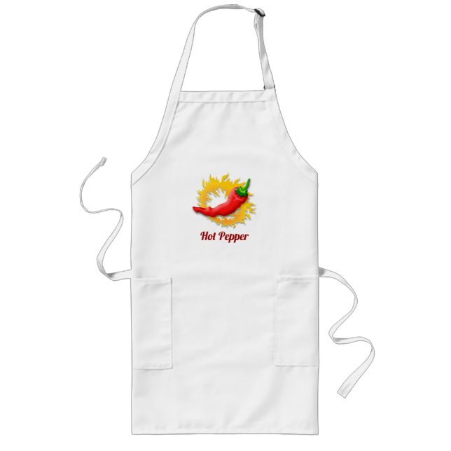 Delantal Largo Pimienta con Apron flame (Frente)