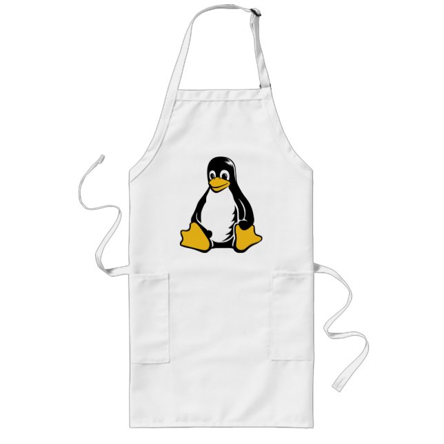 Delantal Largo Pingüino de Tux - (Linux, Open Source, Copyleft, (Frente)