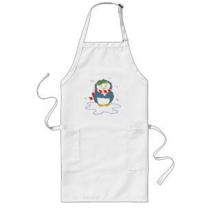 Delantal Largo Pingüino Navidades Adorables