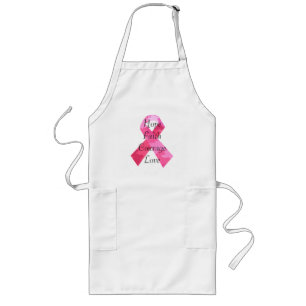 Delantal Largo Pink Camouflage Ribbon Faith Apron
