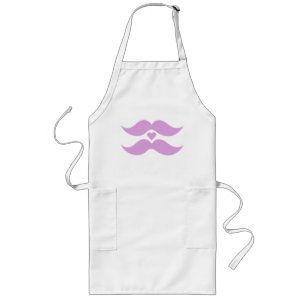 Delantal Largo Pink Mustaches personalizado apron