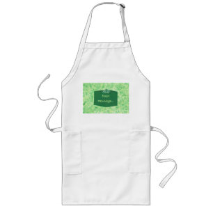 Delantal Largo Pintando Navidad Verde Presenta tu texto Aprons