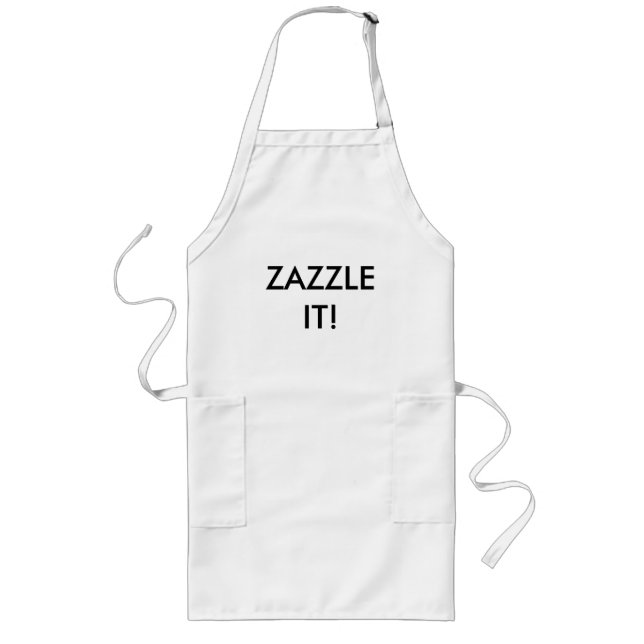 Delantal Largo Plantilla Apron Blank Personalizada Personalizado (Frente)