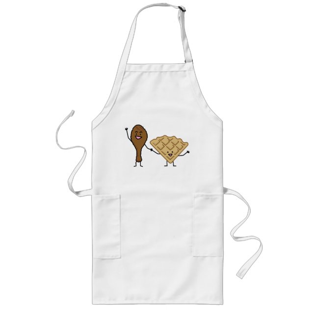 Delantal Largo Pollo y galletas americanos y el cocinar (Frente)