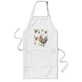 Delantal Largo Pollos retro