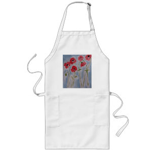 Delantal Largo Poppies rojos salvajes