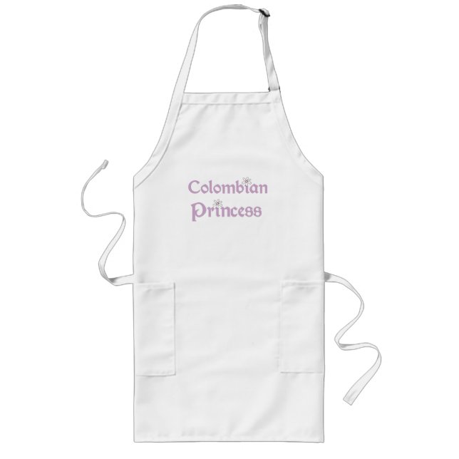 Delantal Largo Princesa colombiana de las margaritas (Frente)