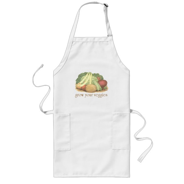 Delantal Largo Produzca sus Veggies (Frente)