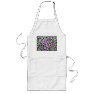 Delantal Largo Purple Petunias Apron