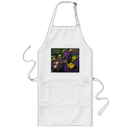 Delantal Largo Púrpura Pear Opuntia Cactus Flores Amarillas