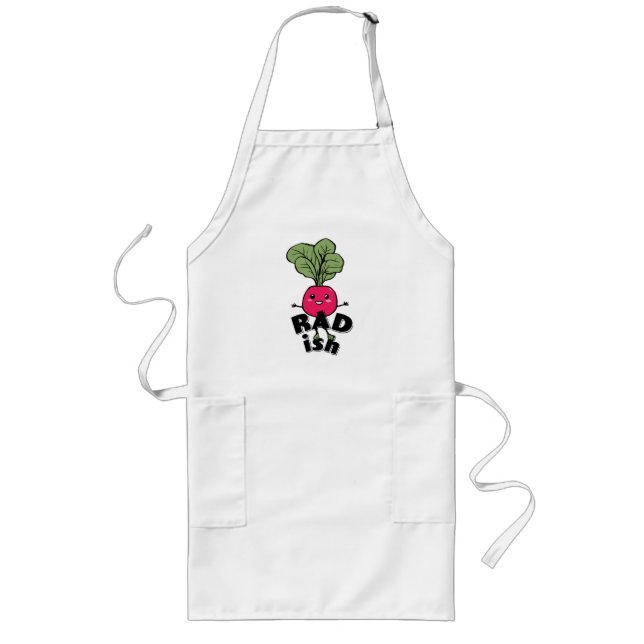Delantal Largo RAD-ISH Radish Garden Funny Design, Kitchen Apron (Frente)