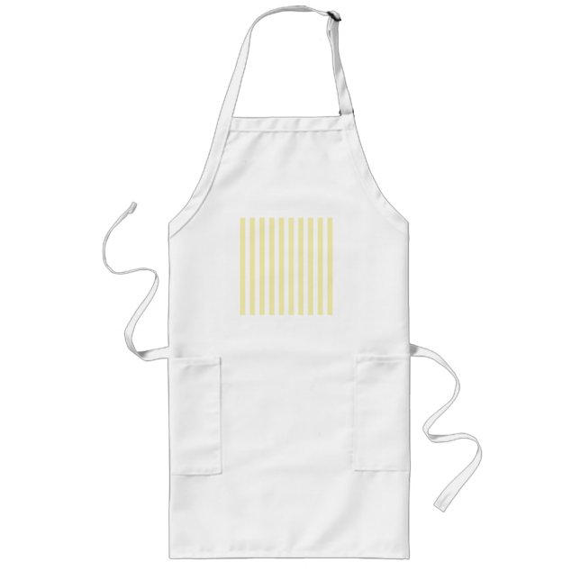 Delantal Largo Rayas de caramelo amarillo y blanco (Frente)