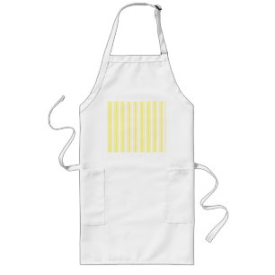 Delantal Largo Rayas de limón amarillo y blanco