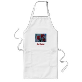 Delantal Largo Red Daisies Apron