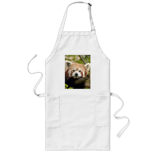 Delantal Largo red-panda-004, panda roja (Frente)