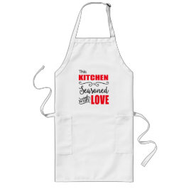 Delantal Largo Regalo de cocina sazonado con amor