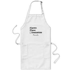Delantal Largo Regalo de graduación de nombre personalizado   Gra