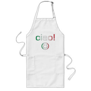 Delantal Largo Regalos italianos: Cara hola/Ciao
