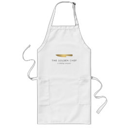 Delantal Largo Restaurante con el logotipo del chef Gold
