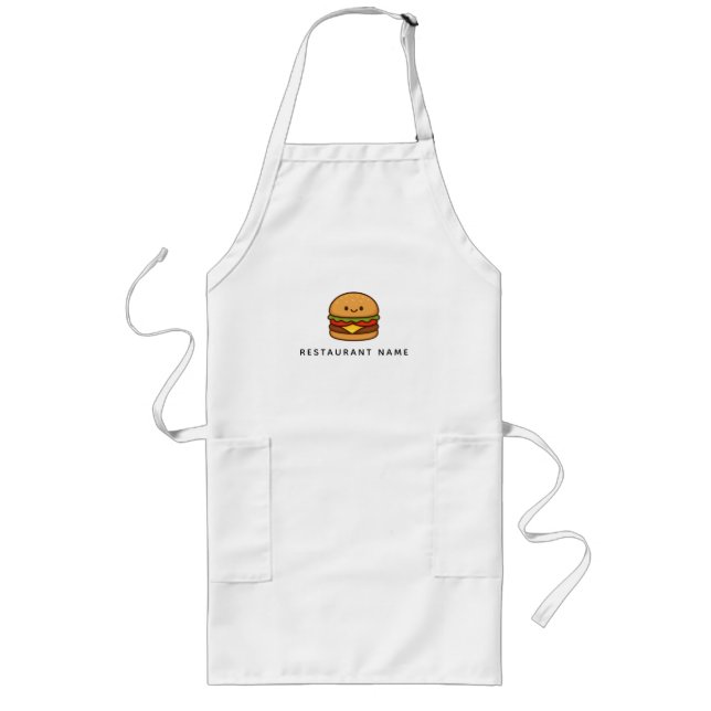 Delantal Largo Restaurante Cute Burger (Frente)
