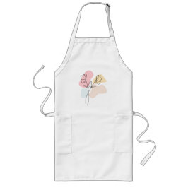 Delantal Largo Resumen Pastel Floral