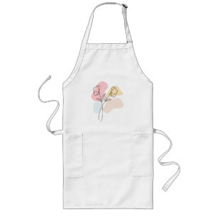 Delantal Largo Resumen Pastel Floral