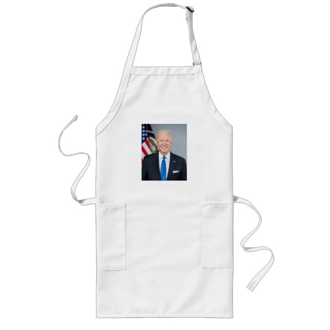 Delantal Largo Retrato de la Casa Blanca del presidente Joe Biden (Frente)
