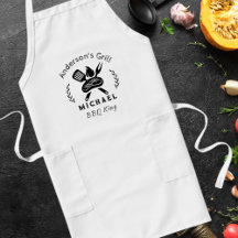 Rey de la Barbacoa Personalizado con Gráfico de Ut
