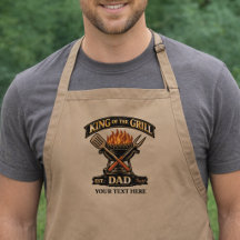 Rey de la Parrilla Personalizado Día del Padre BBQ