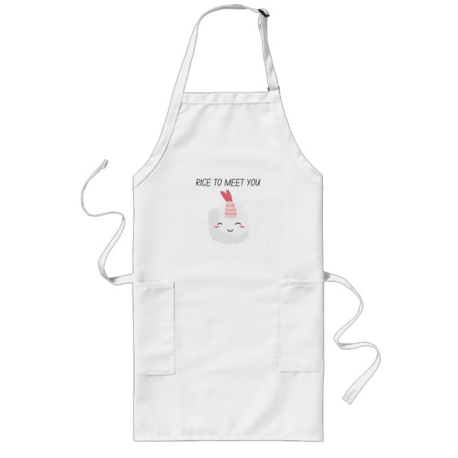 Delantal Largo Rice Para Conocerte Kawaii Sushi (Frente)