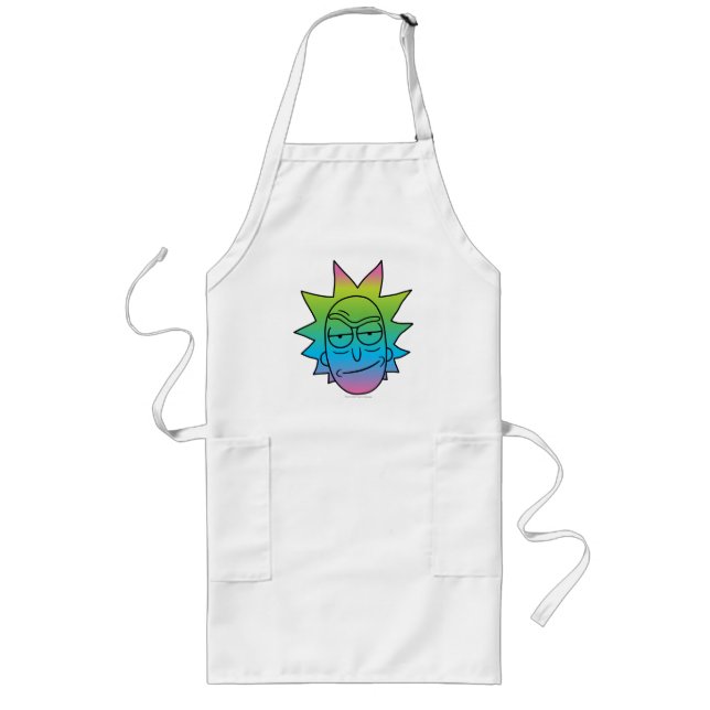 Delantal Largo RICK AND MORTY™ | Patrón Rainbow Rick Head (Frente)