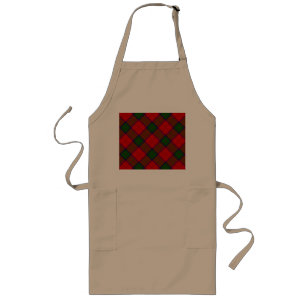 Delantal Largo Robertson tartan platillo rojo