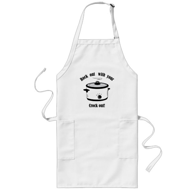 Delantal Largo Rock Out Funny Crock Pot Apron (Frente)