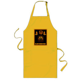 Delantal Largo Rótulo publicitario metalizado para el ron negro v