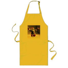 Delantal Largo Santa Claus Viste Un Equipo Con Estilo De Bandera