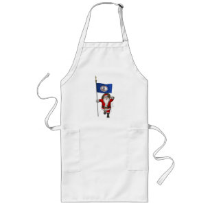 Delantal Largo Santa Claus With Ensign Of Virginia