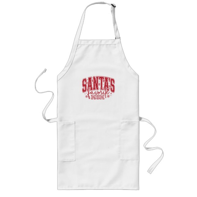 Delantal Largo Santa's Favorite Mom Apron (Frente)