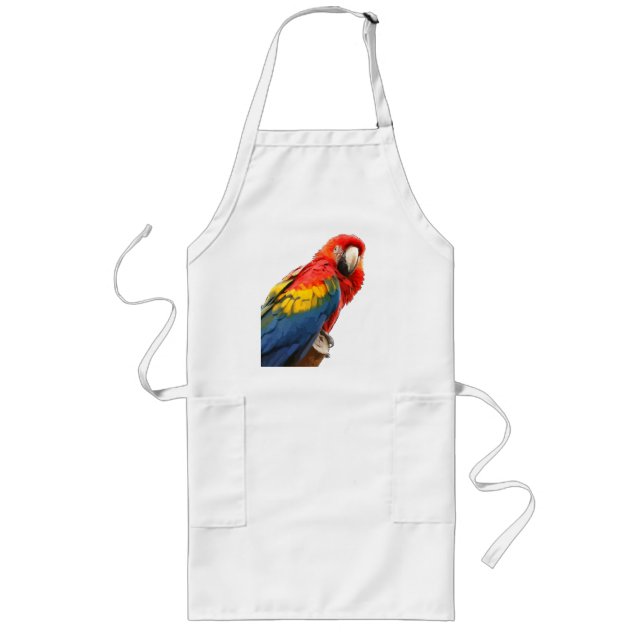 Delantal Largo Scarlet Macaw Apron (Frente)